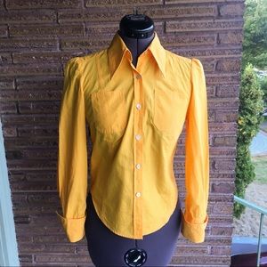 Dries Van Noten Yellow Collared Button Down 38